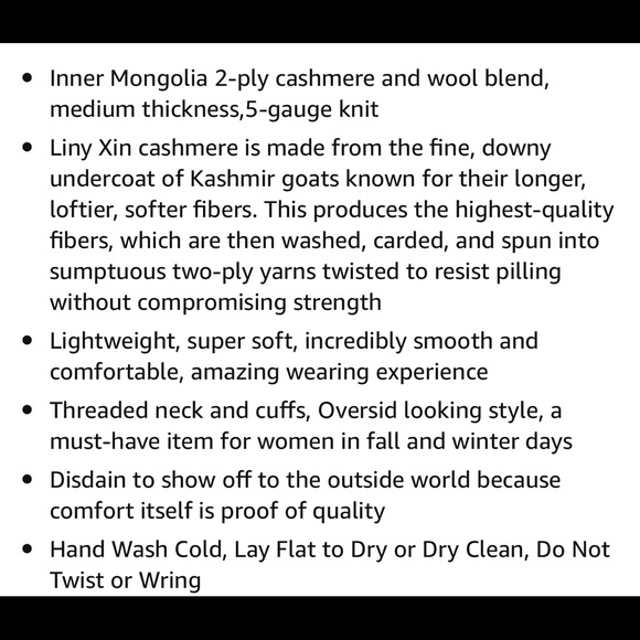 Oversized cashmere sweater ..Mongolian cashmere - Picture 6 of 6